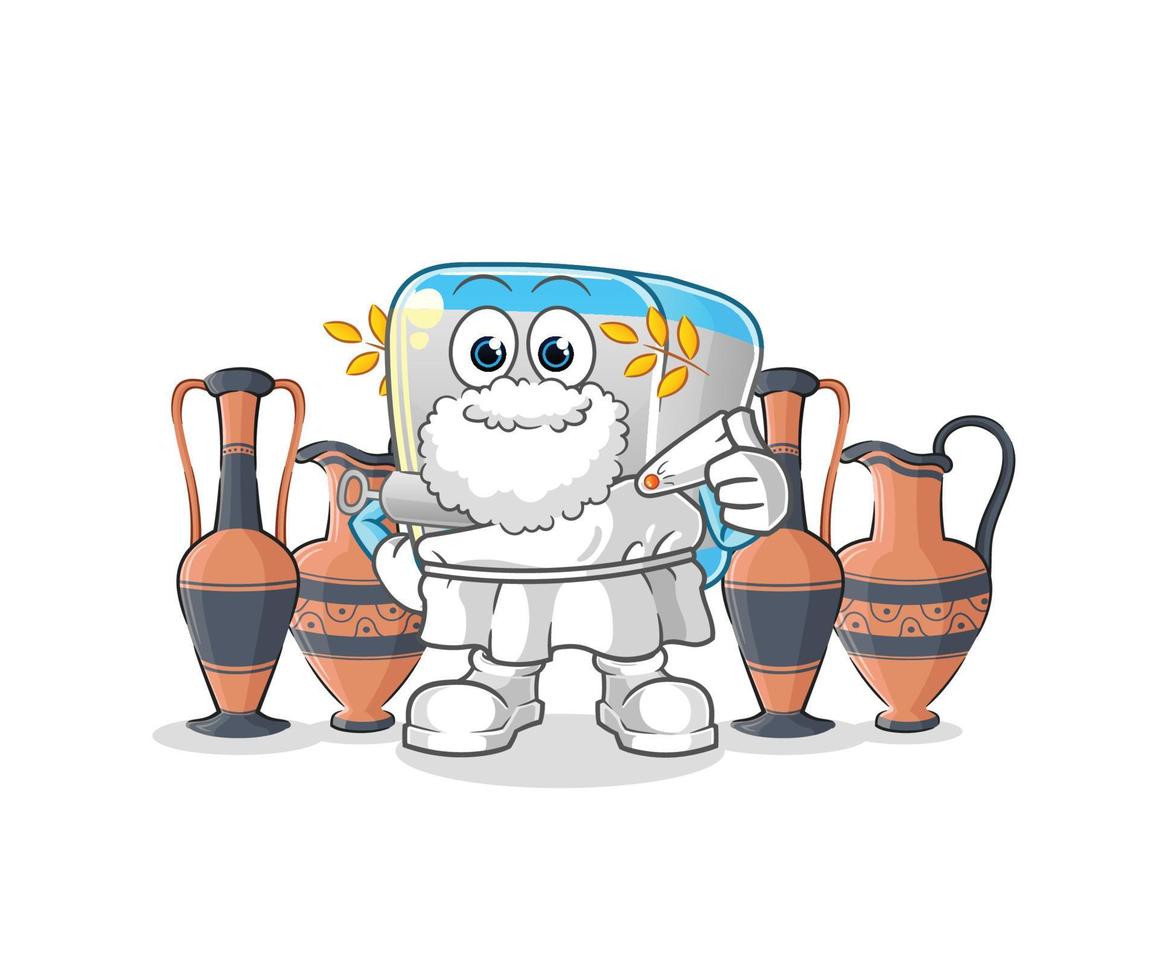 canned fish  dizzy head mascot. cartoon vector