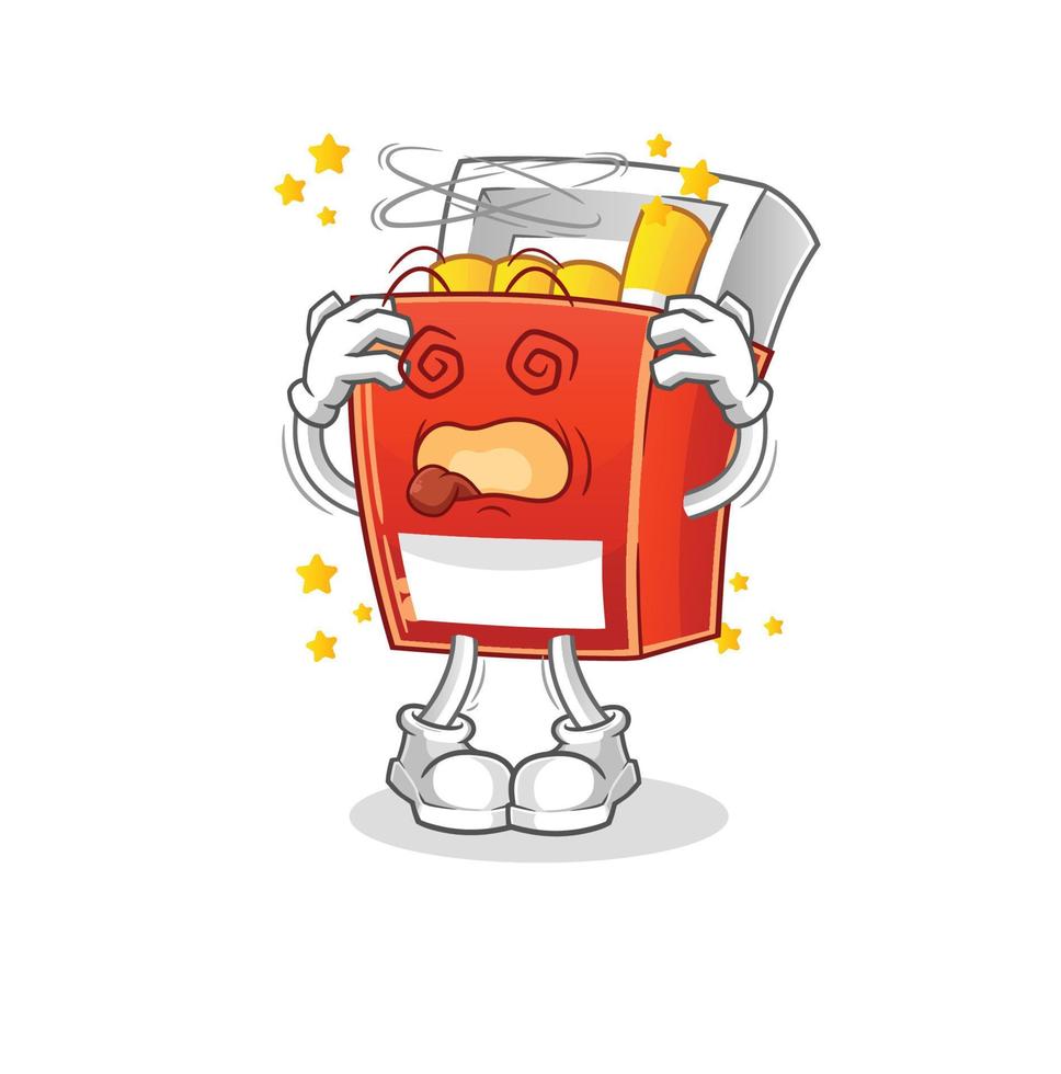 pack of cigarette  cartoon vector. cartoon mascot vector illustration