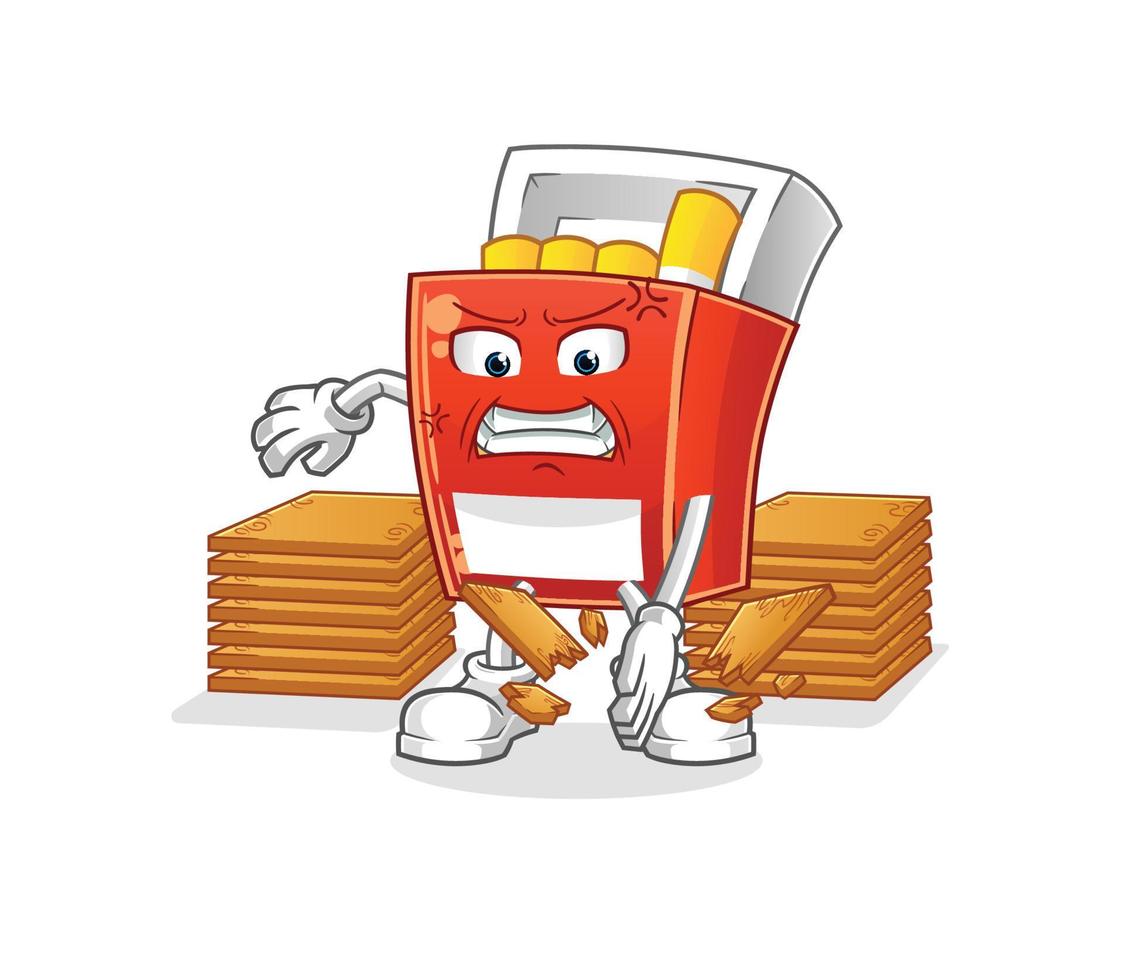 pack of cigarette  cartoon vector. cartoon mascot vector illustration