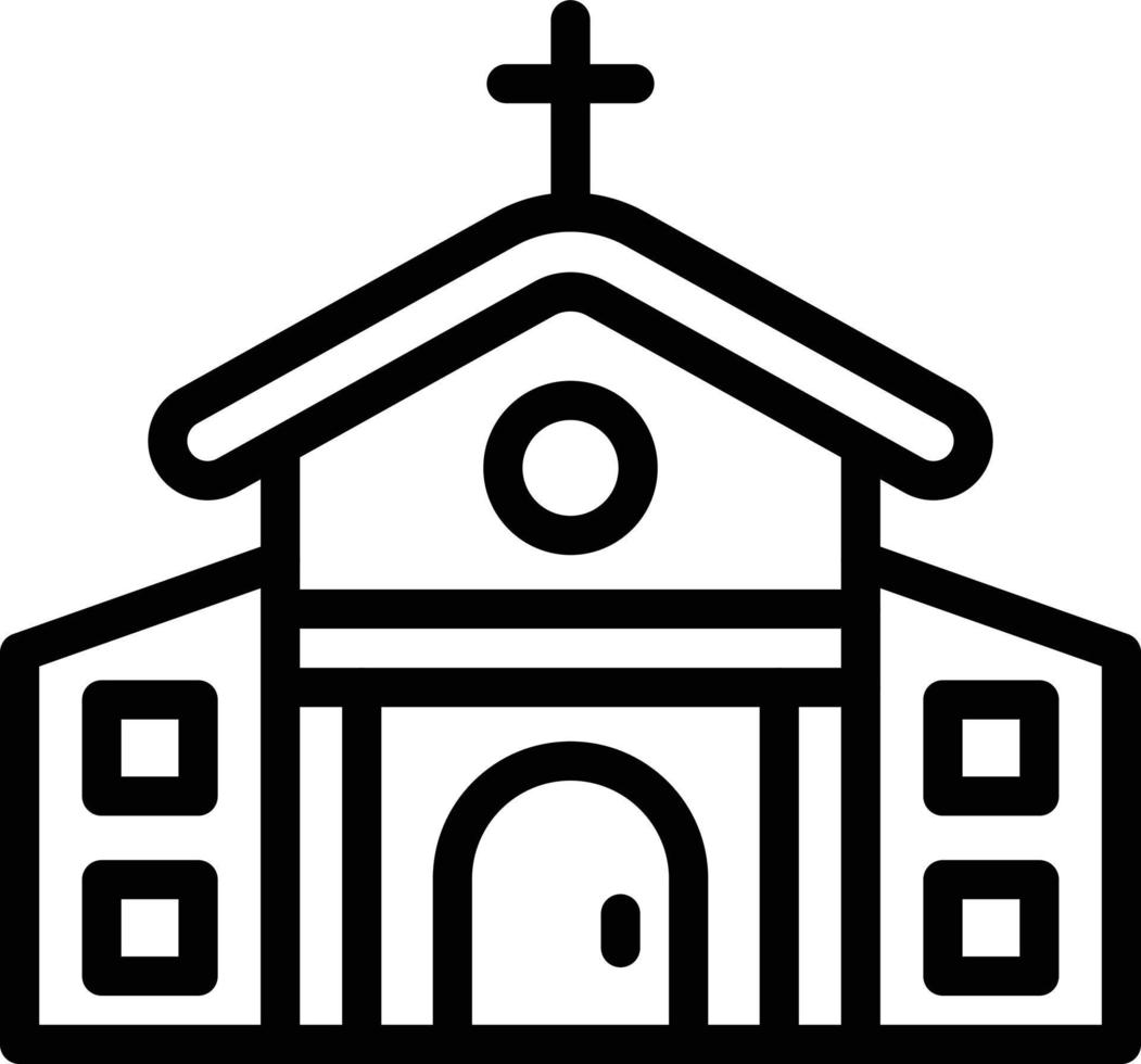 ilustración de diseño de icono de vector de iglesia