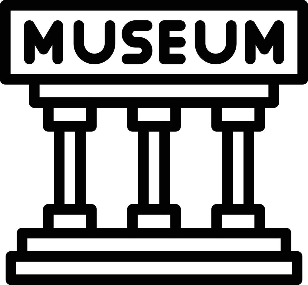 ilustración de diseño de icono de vector de museo