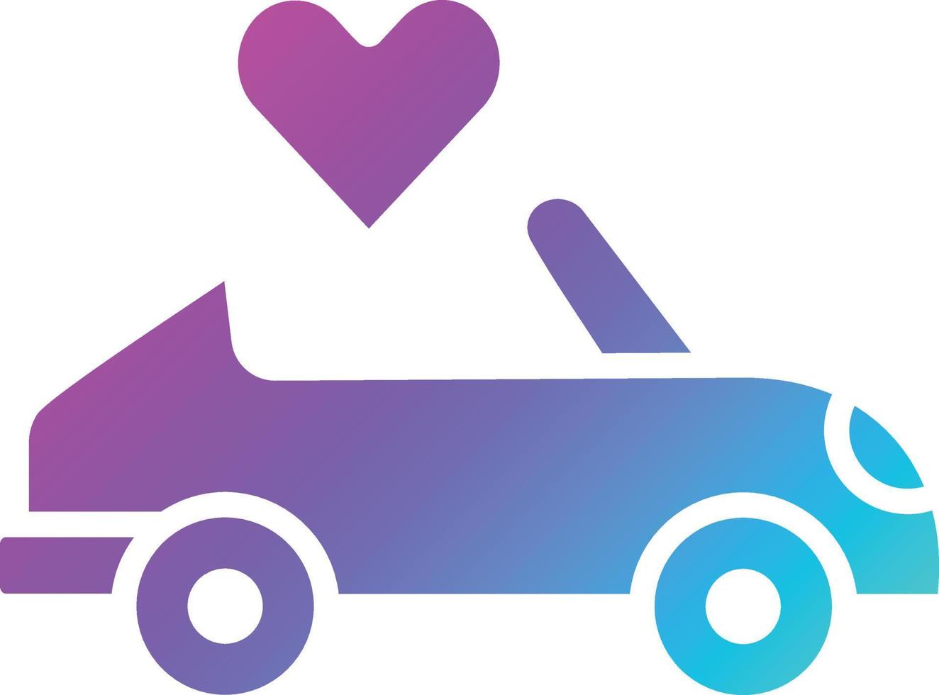 icono de vector de coche de boda