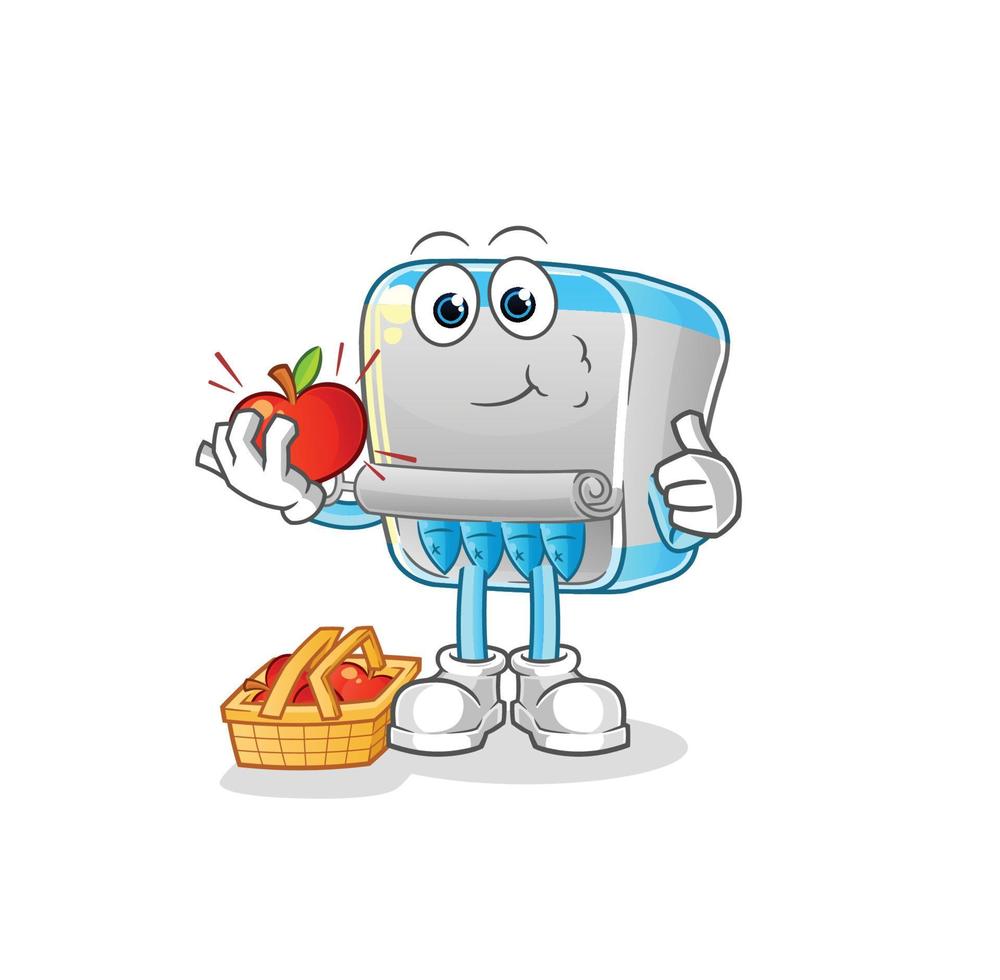 canned fish  dizzy head mascot. cartoon vector