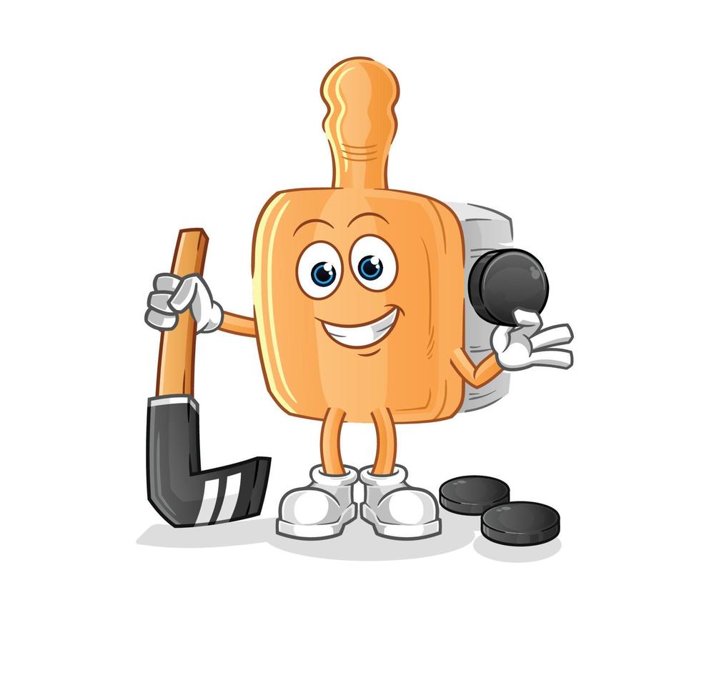 wooden brush cartoon mascot. cartoon vector illustration