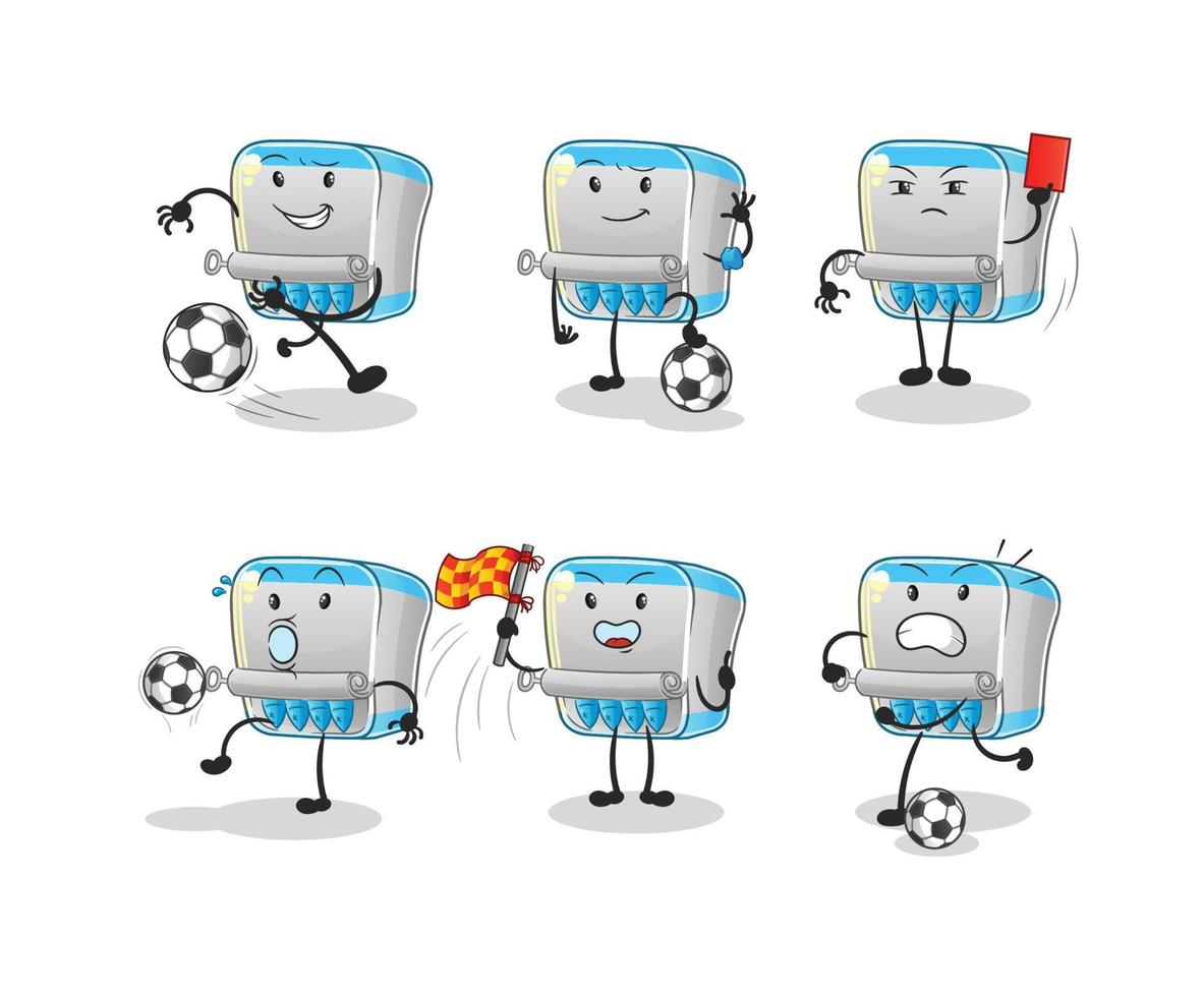 canned fish  dizzy head mascot. cartoon vector