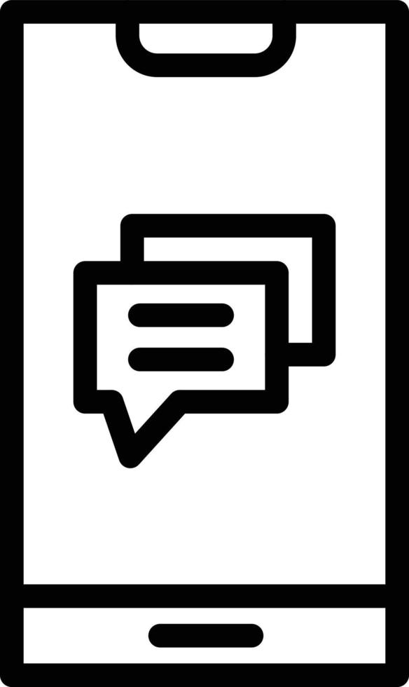 ilustración de diseño de icono de vector de mensaje móvil