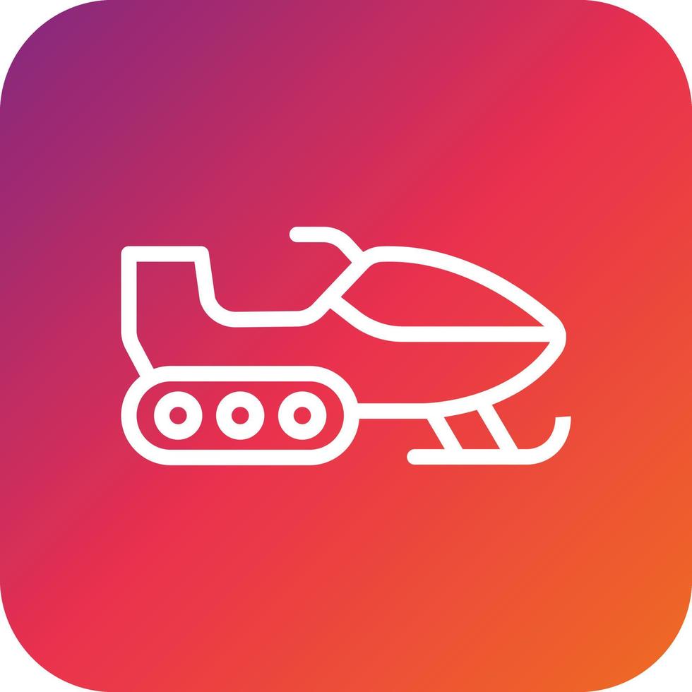 Snowmobile Vector Icon Design Illustration