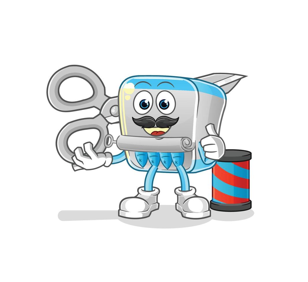 canned fish cartoon mascot. cartoon vector illustration