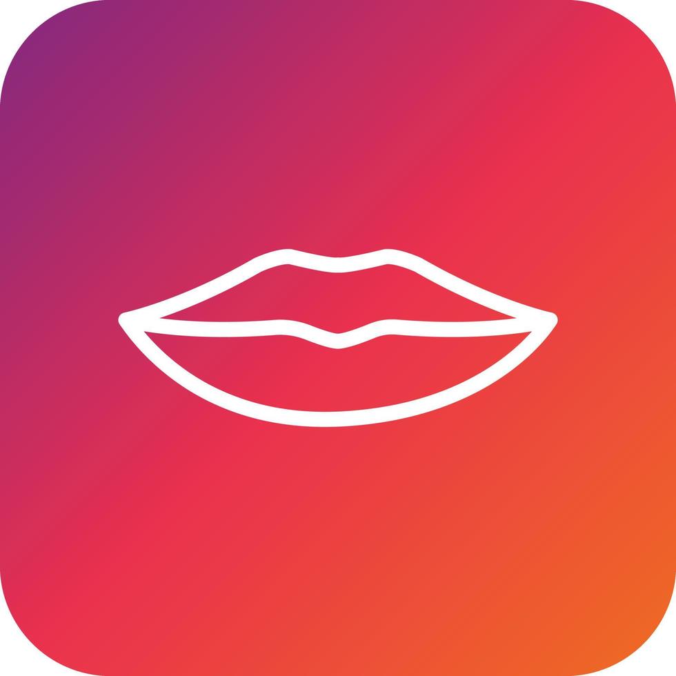 icono de vector de labios