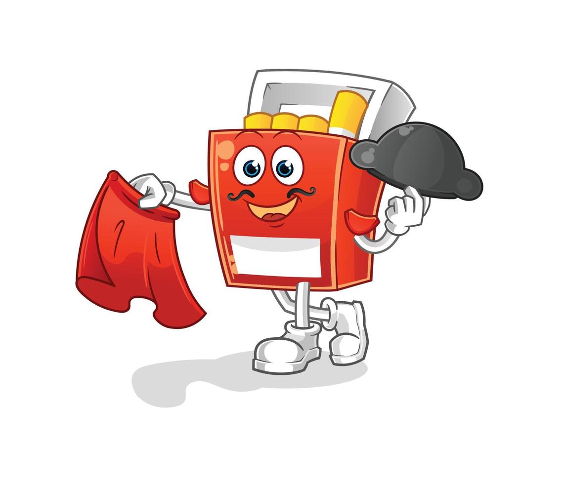 paquete de vector de dibujos animados de cigarrillos. ilustración de vector de mascota de dibujos animados