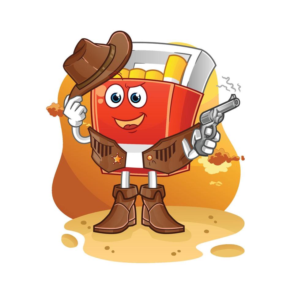 pack of cigarette  cartoon vector. cartoon mascot vector illustration