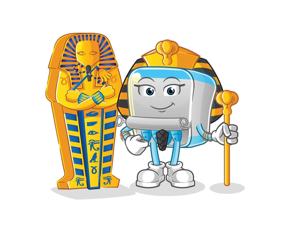 canned fish  dizzy head mascot. cartoon vector
