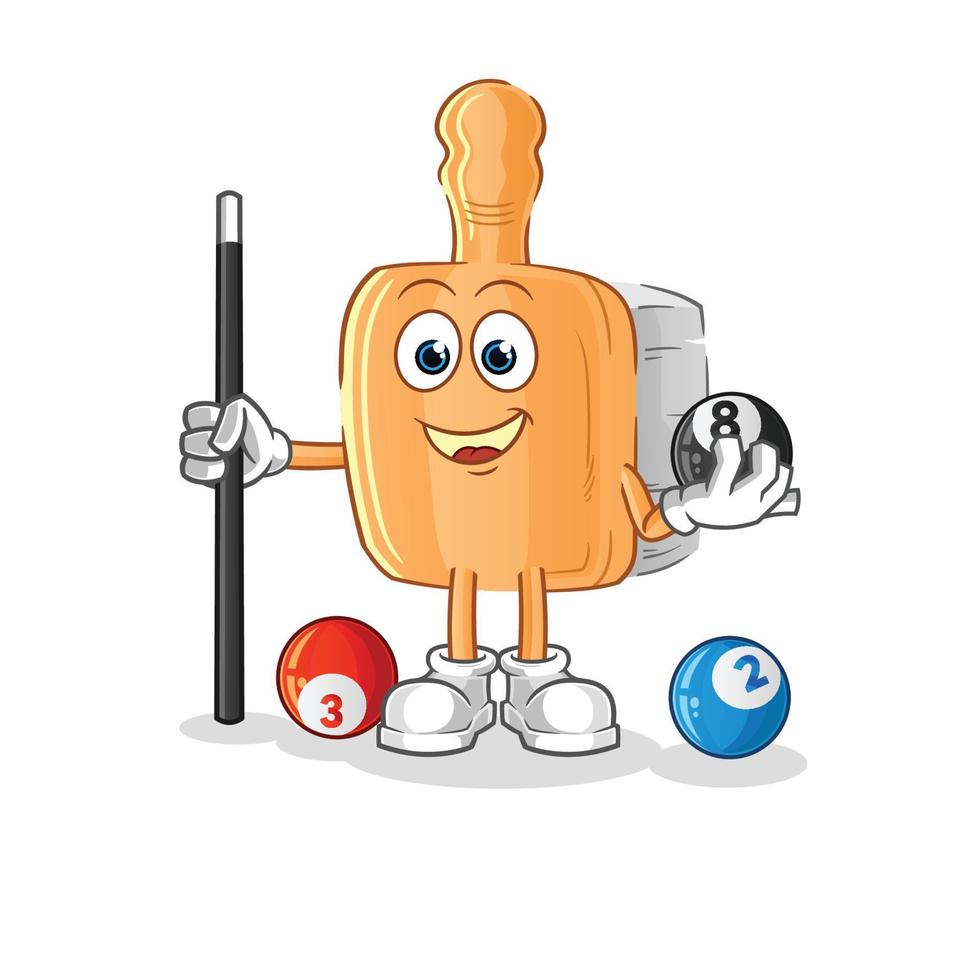 wooden brush cartoon mascot. cartoon vector