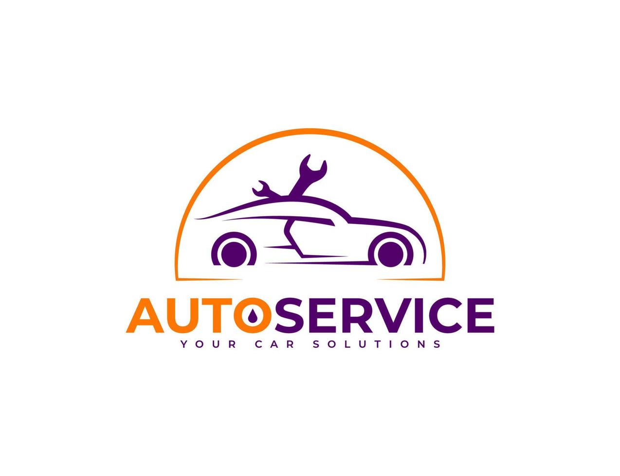Maintenance or service car repair workshop automotive logo design vector