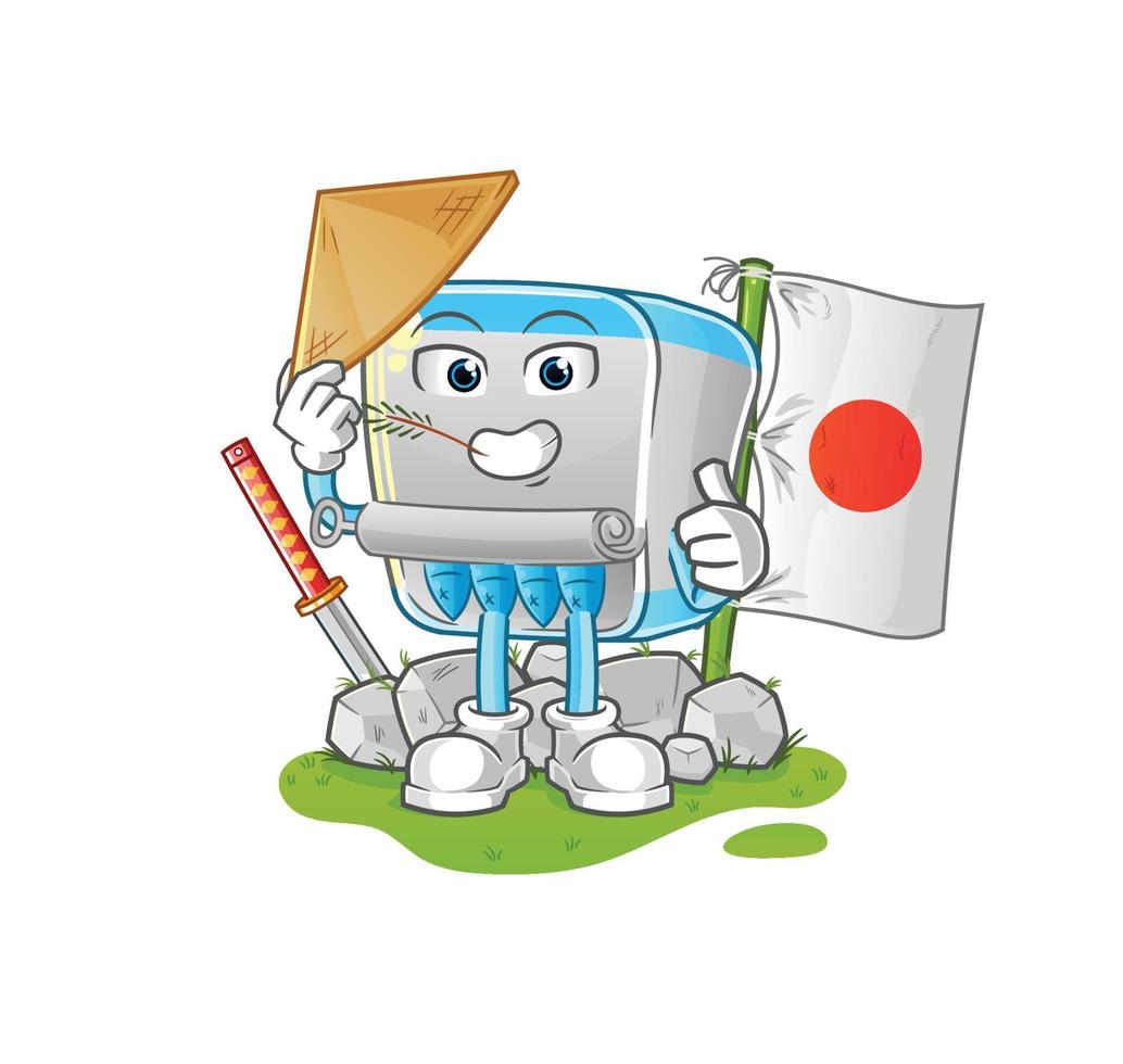 canned fish  dizzy head mascot. cartoon vector