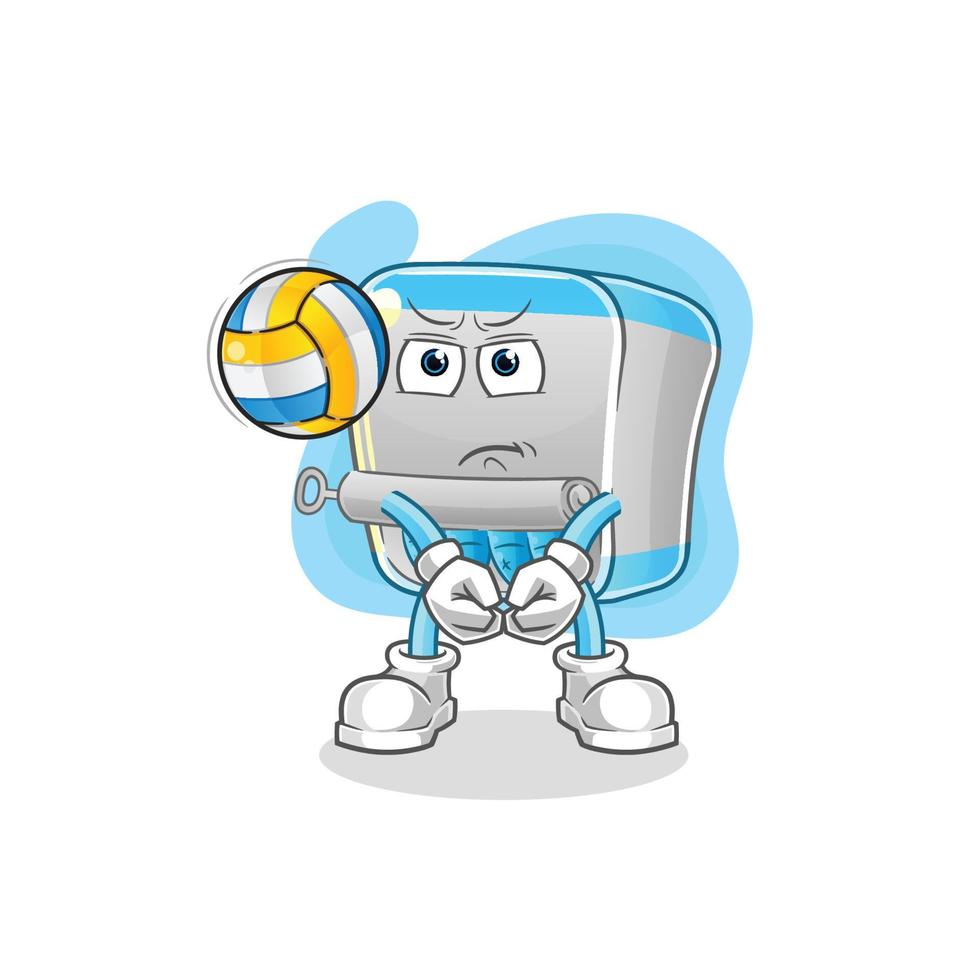 canned fish  dizzy head mascot. cartoon vector