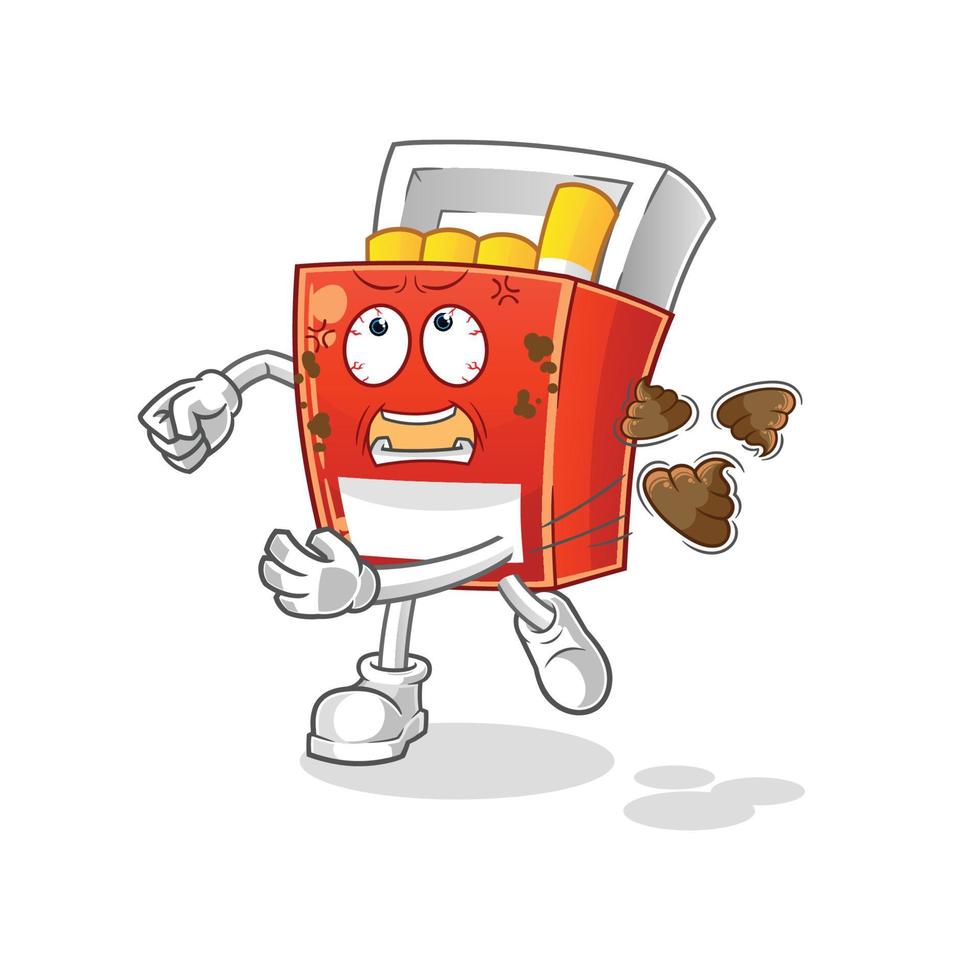 pack of cigarette  cartoon vector. cartoon mascot vector illustration