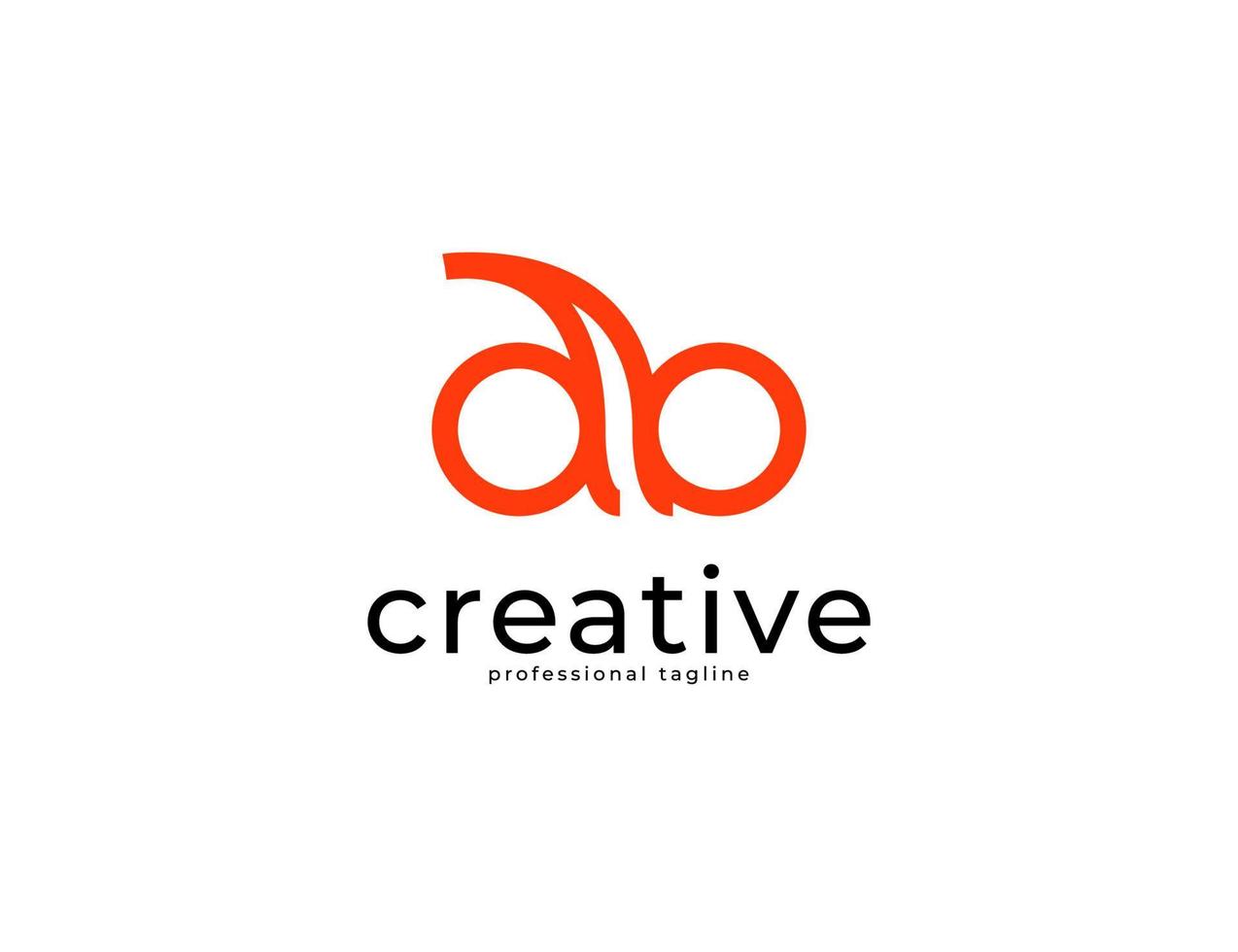Modern simple letter db ab identity brand logo vector