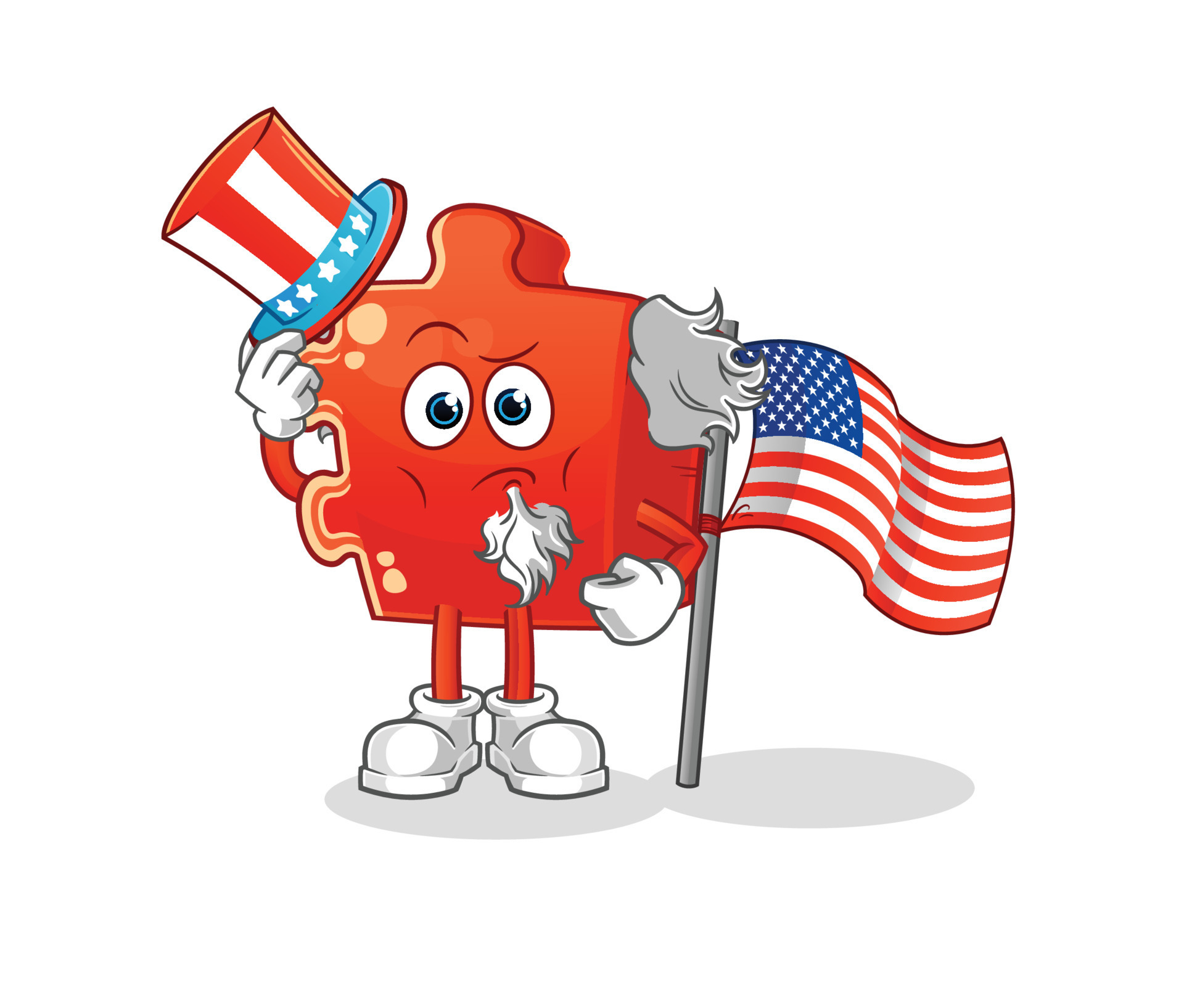 puzzle cartoon character. cartoon mascot vector illustration 7913621