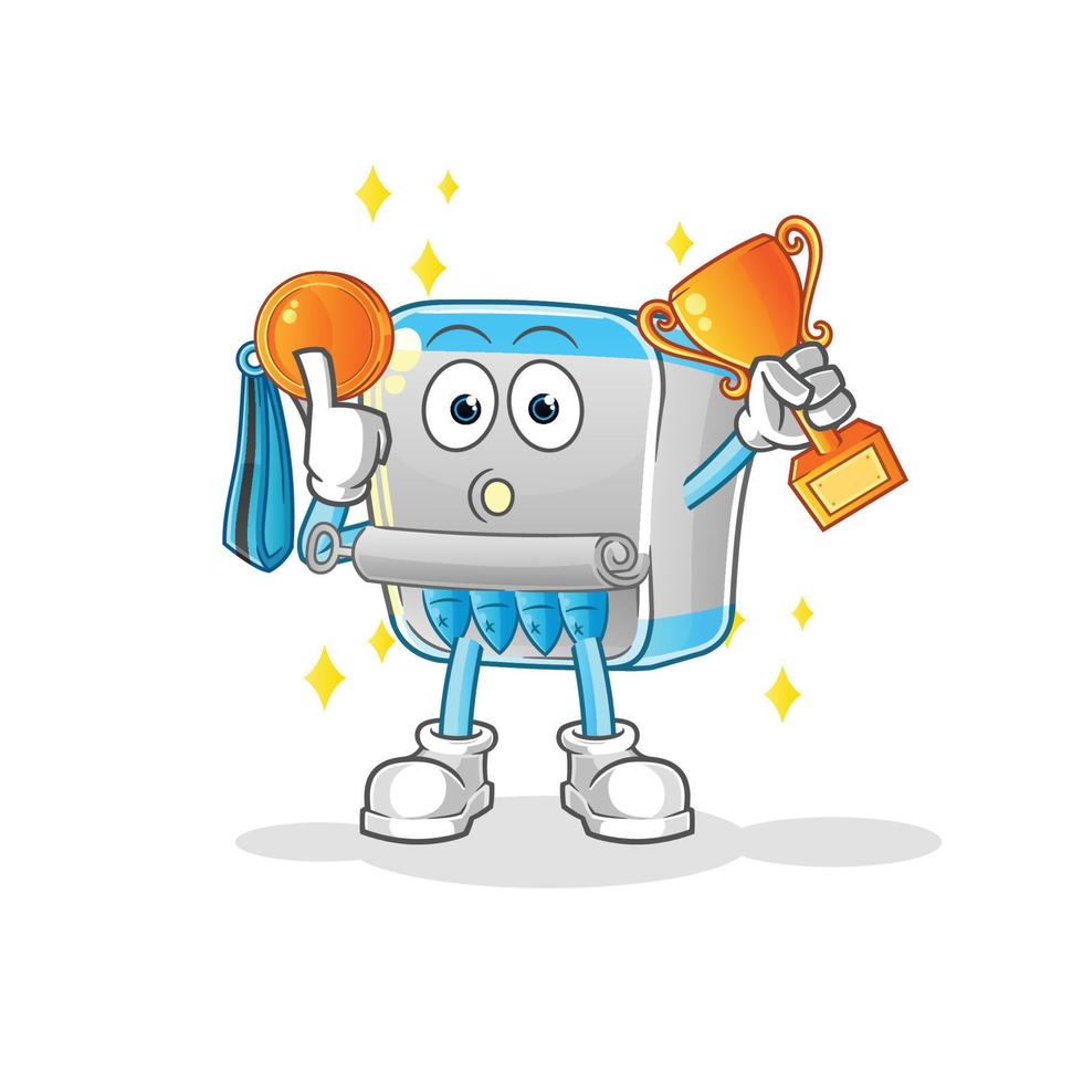 canned fish  dizzy head mascot. cartoon vector