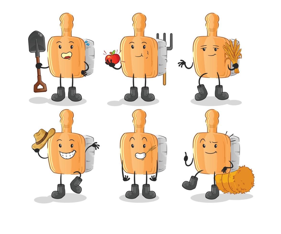 wooden brush cartoon mascot. cartoon vector