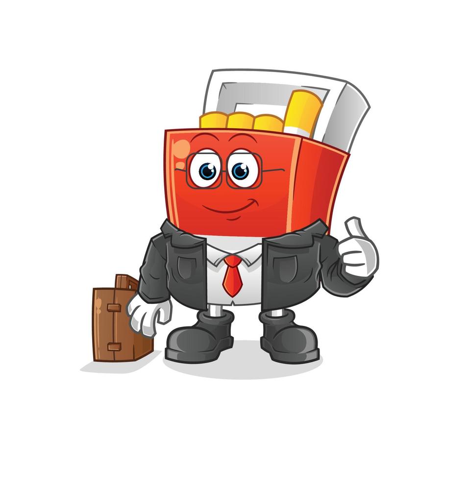 pack of cigarette  cartoon vector. cartoon mascot vector illustration