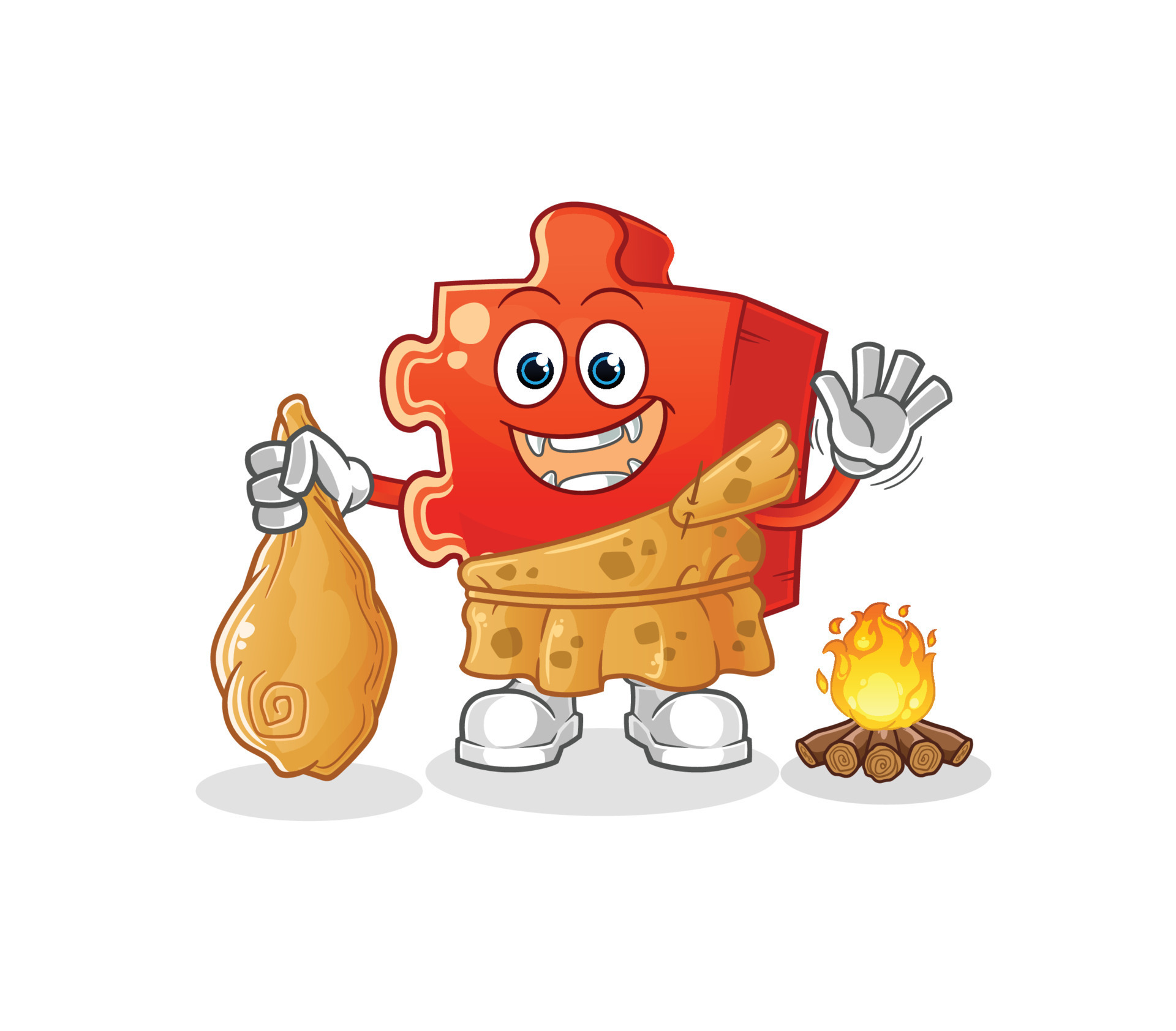puzzle cartoon character. cartoon mascot vector illustration 7913901