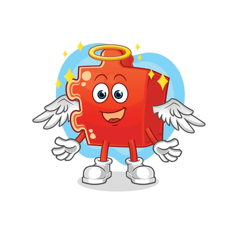 puzzle cartoon character. cartoon mascot vector illustration