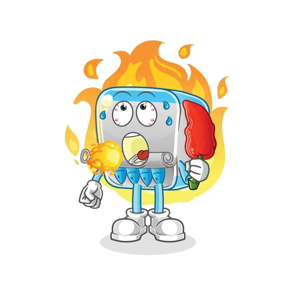 canned fish  dizzy head mascot. cartoon vector