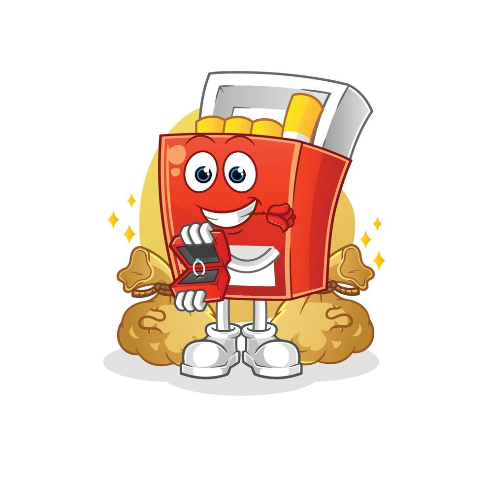 pack of cigarette  cartoon vector. cartoon mascot vector illustration