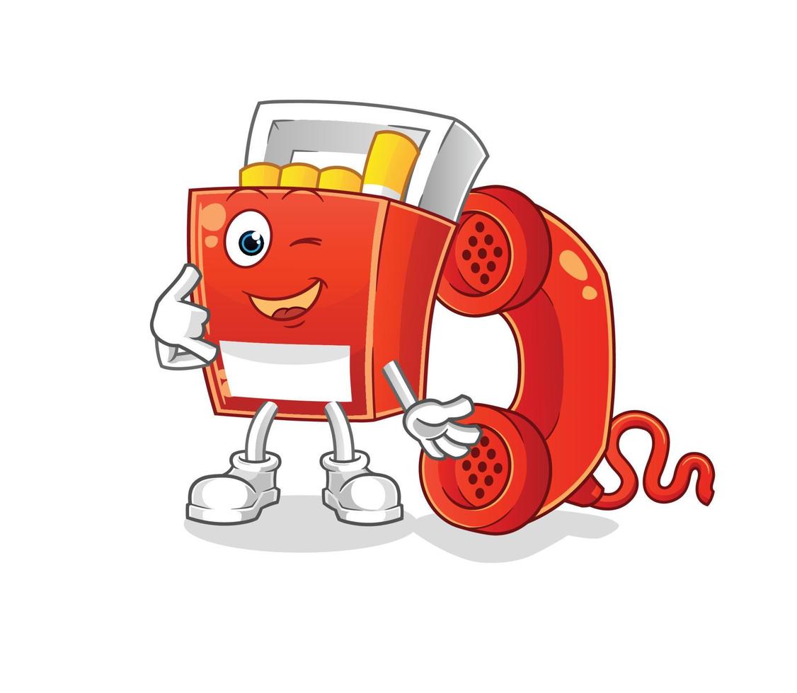 pack of cigarette  cartoon vector. cartoon mascot vector illustration