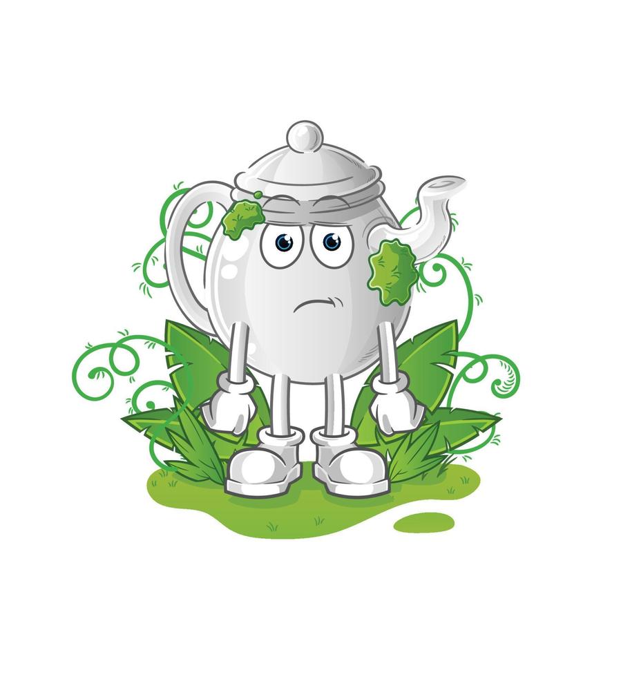 teapot cartoon character. cartoon mascot vector illustration