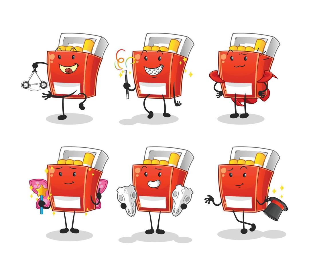 pack of cigarette  cartoon vector. cartoon mascot vector illustration