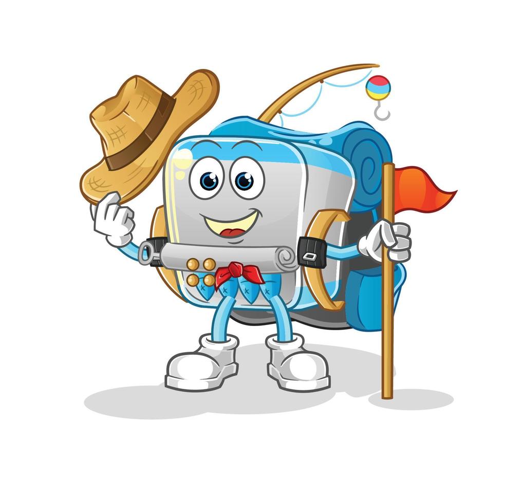 canned fish cartoon mascot. cartoon vector illustration