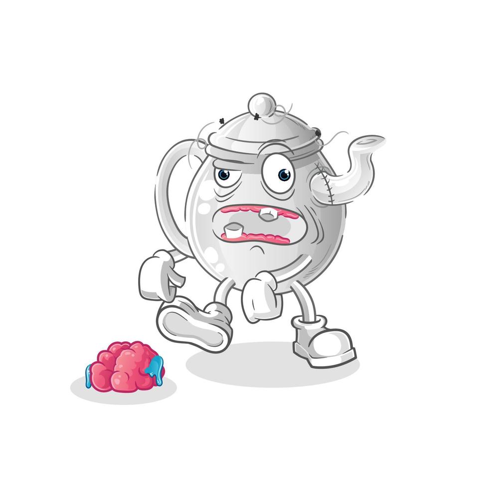 teapot cartoon character. cartoon mascot vector illustration