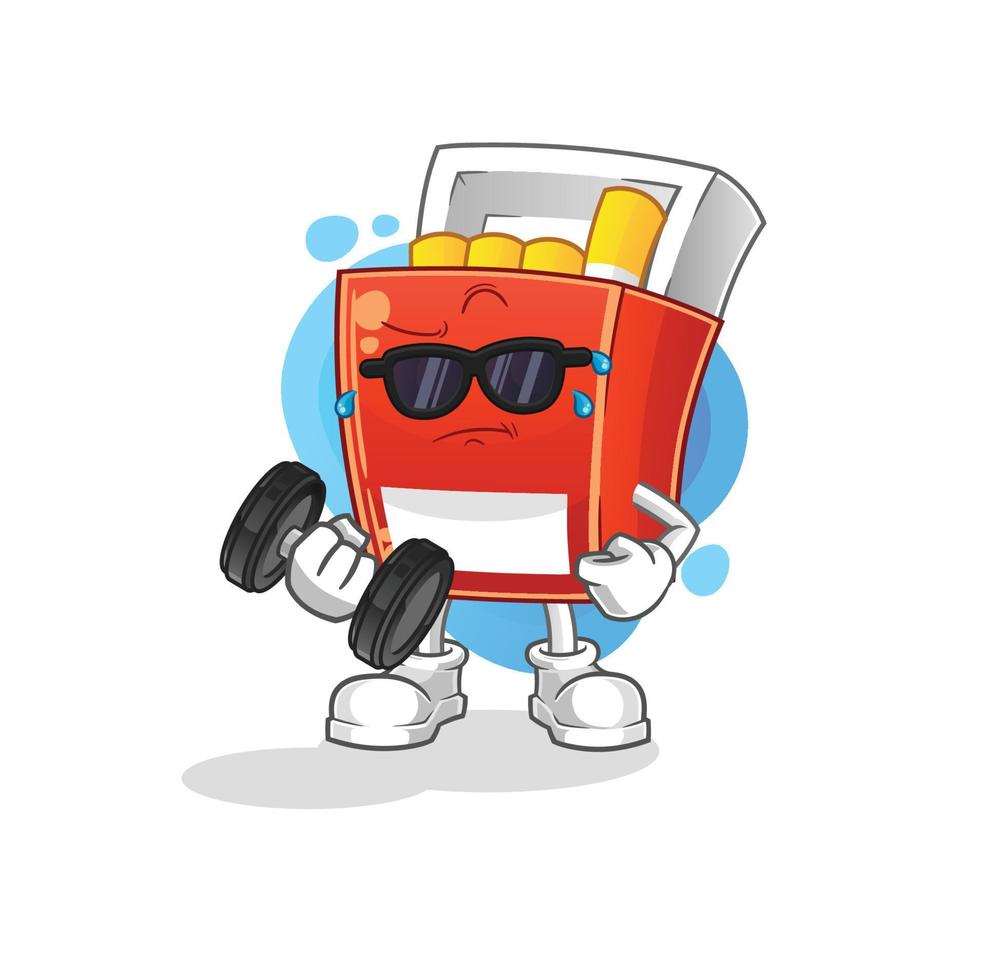 pack of cigarette  cartoon vector. cartoon mascot vector illustration
