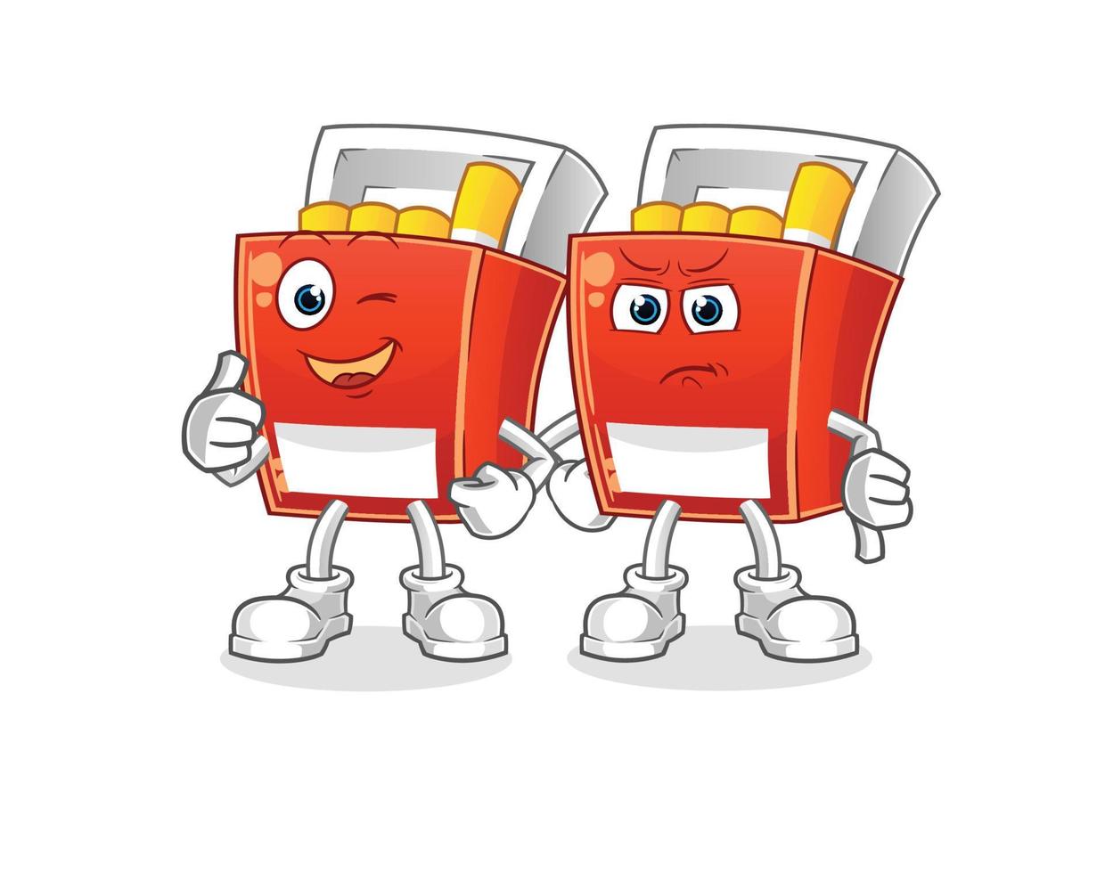 pack of cigarette  cartoon vector. cartoon mascot vector illustration