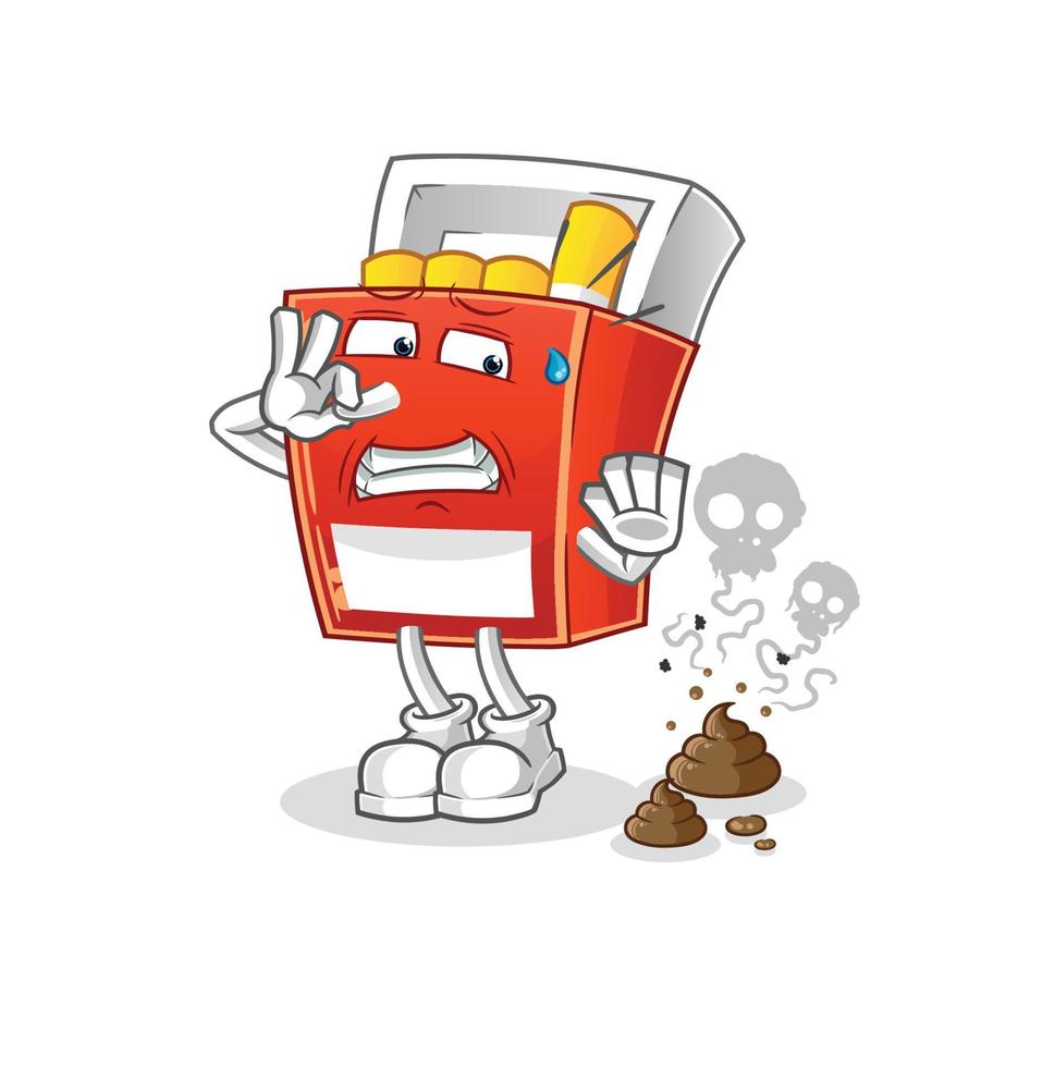 pack of cigarette  cartoon vector. cartoon mascot vector illustration