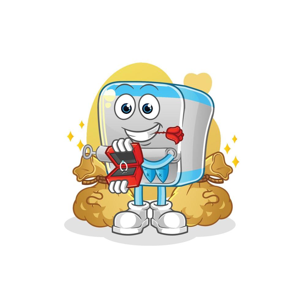 canned fish  dizzy head mascot. cartoon vector