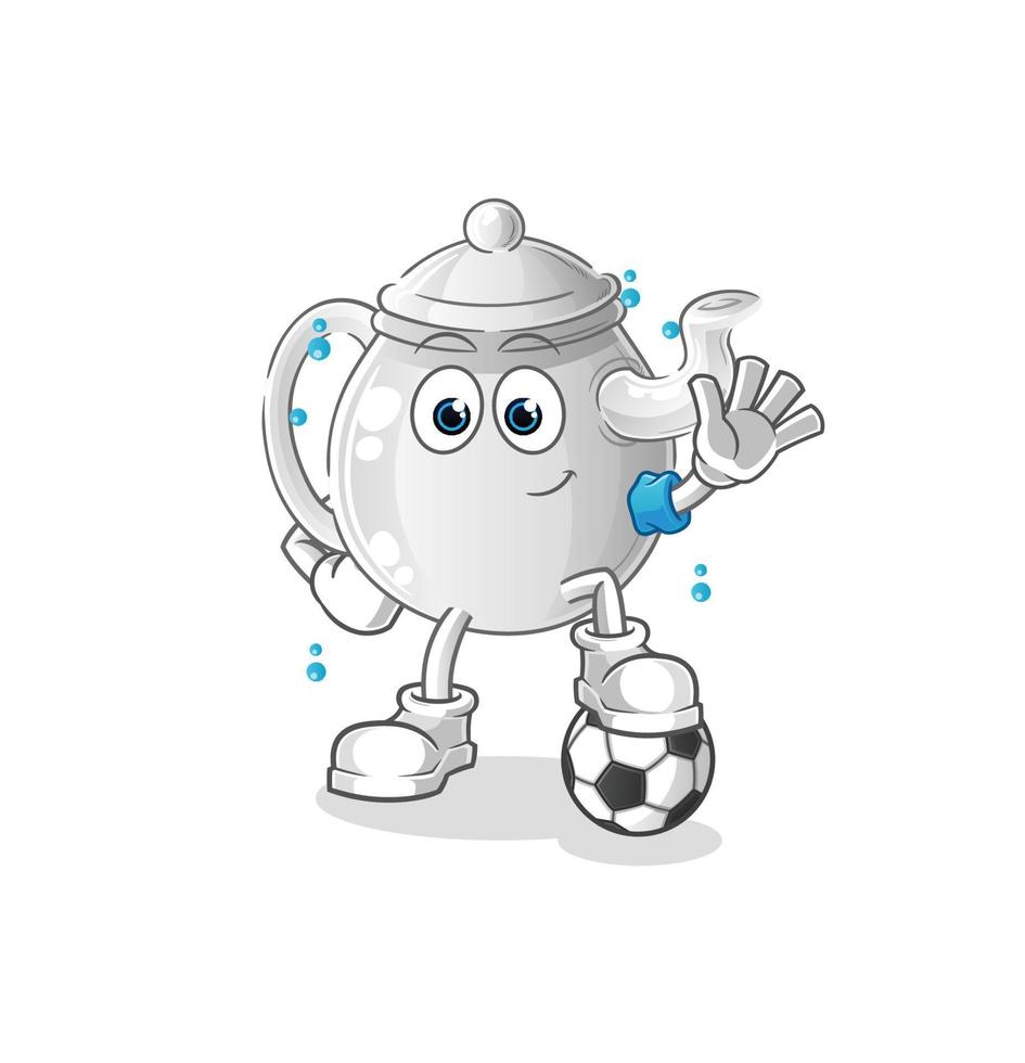 teapot cartoon character. cartoon mascot vector illustration