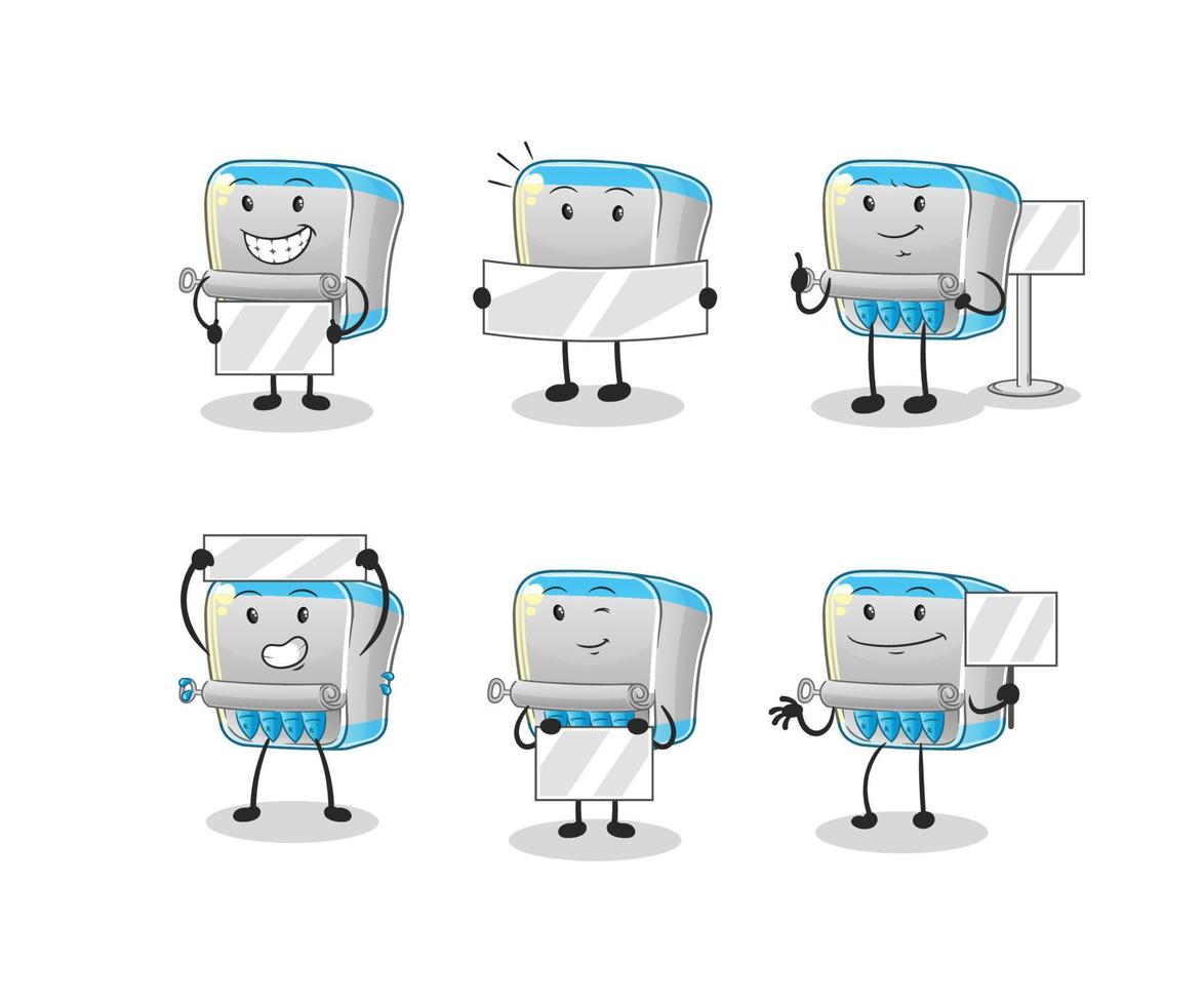 canned fish  dizzy head mascot. cartoon vector