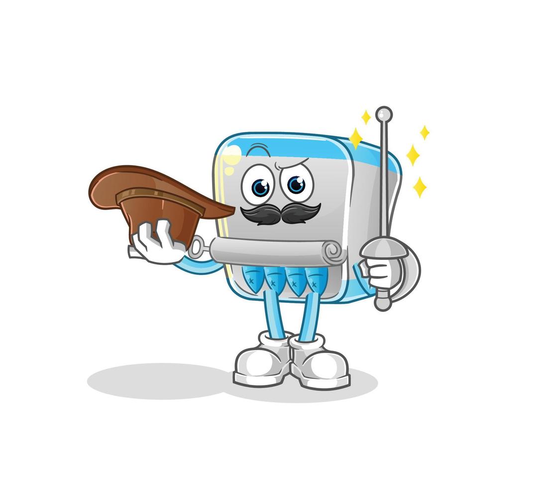canned fish cartoon mascot. cartoon vector illustration