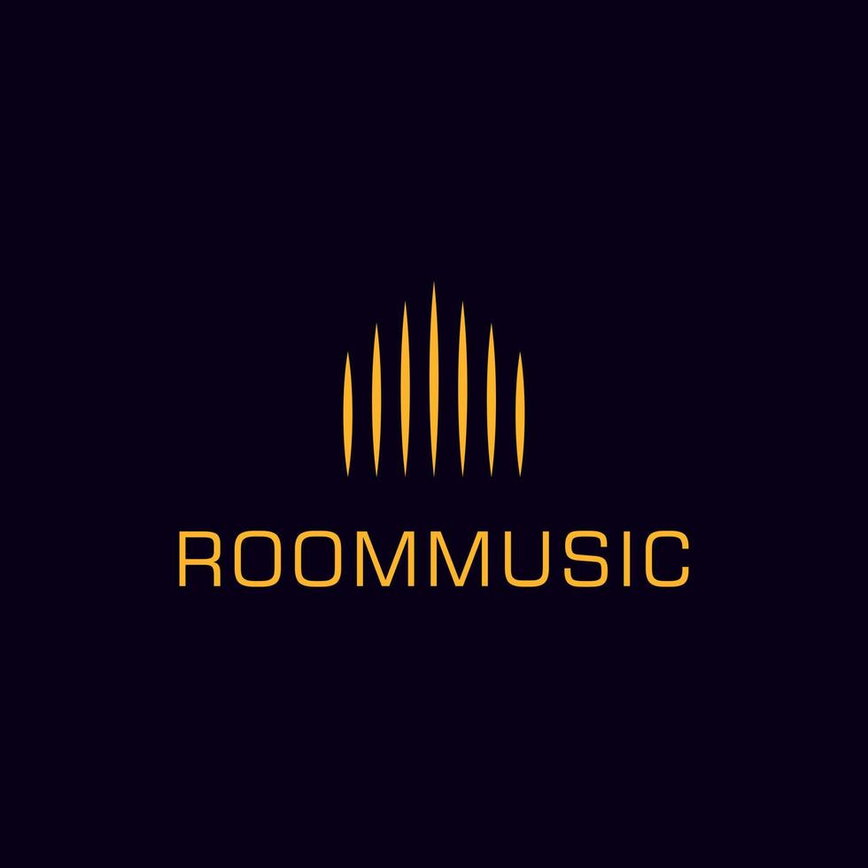 Room Music Studio Effect Logo Design vector