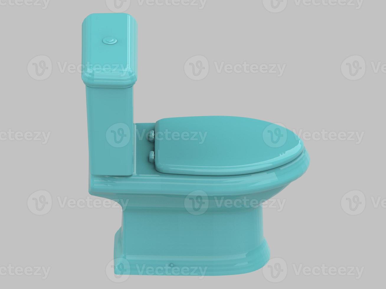 light blue toilet wc illustration 3d photo