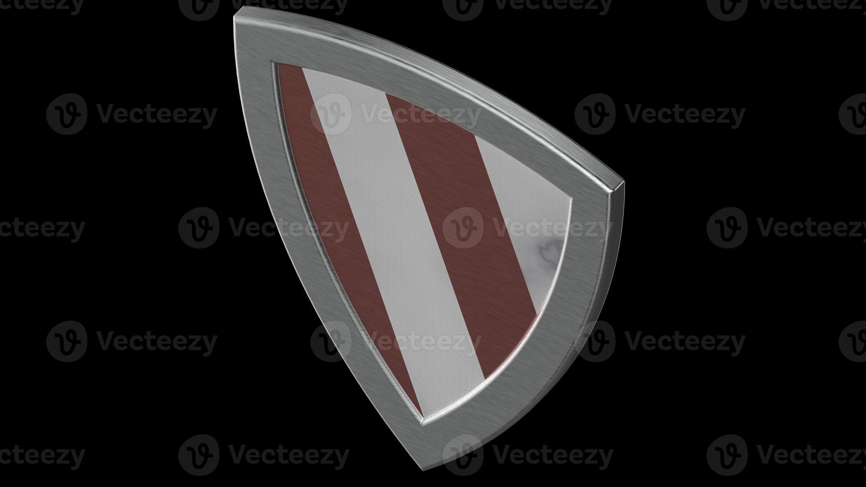 shield red silver medieval 3d illustration render photo