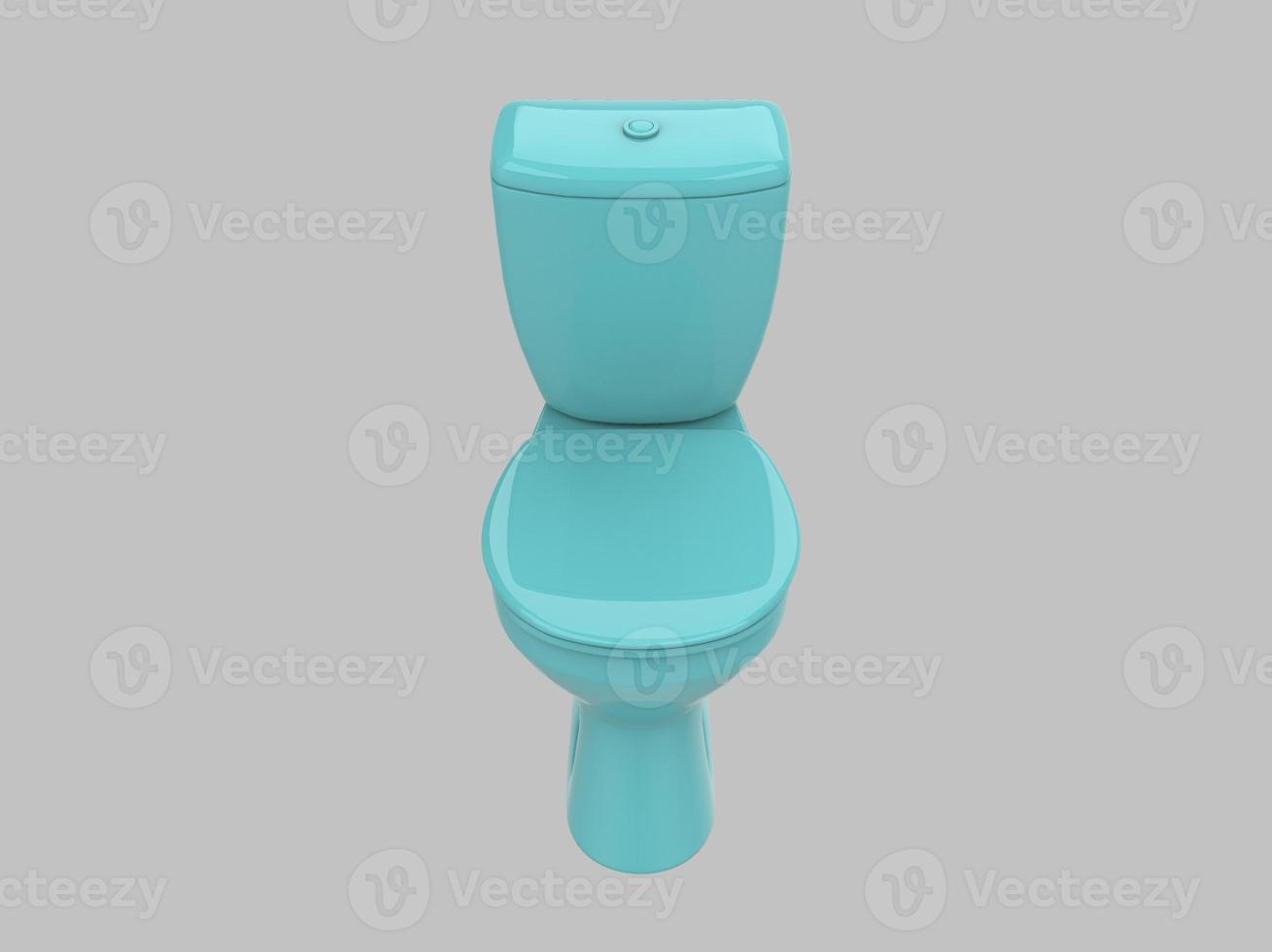 light blue toilet wc illustration 3d photo