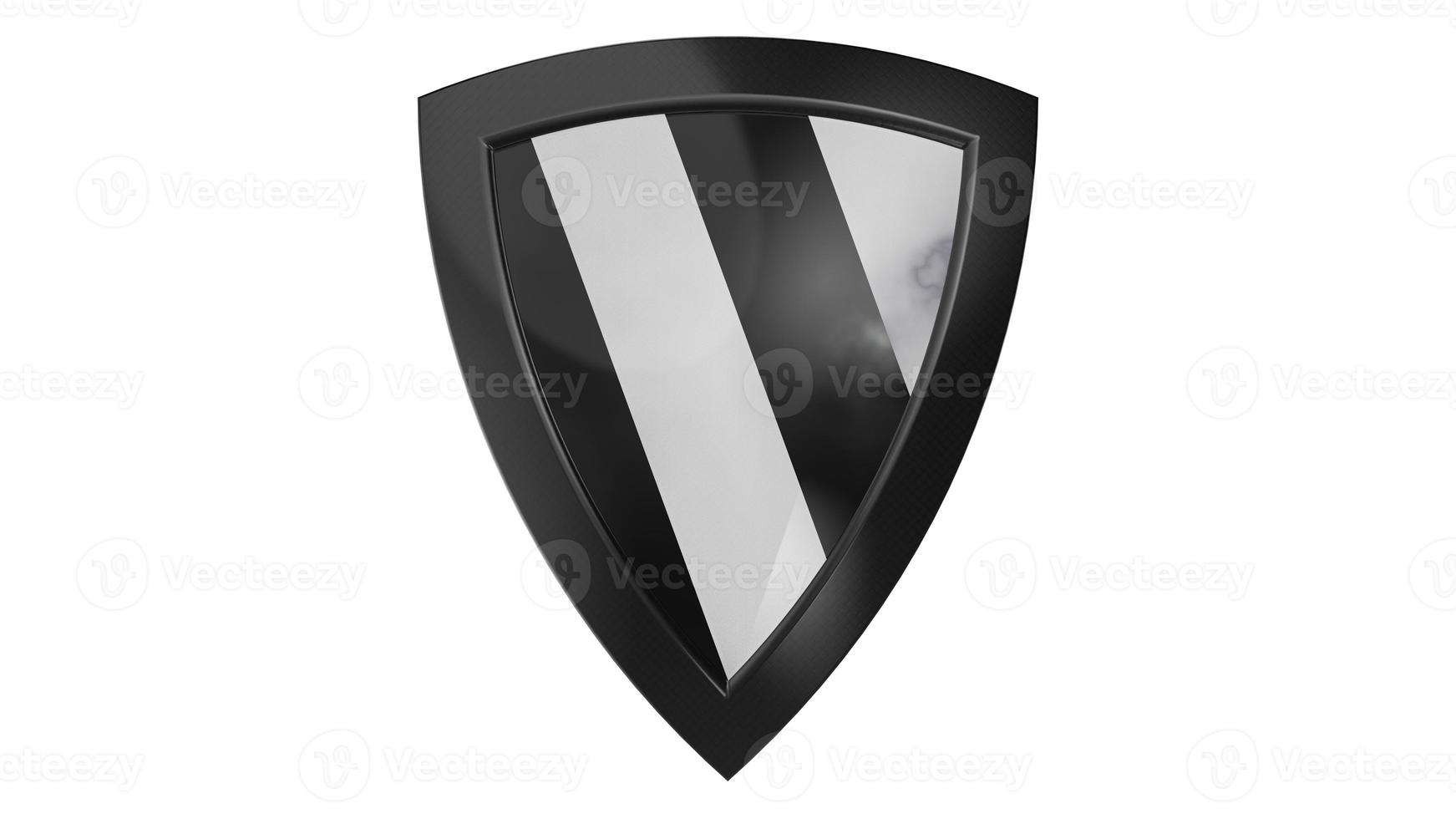 shield black white wood medieval 3d illustration render photo