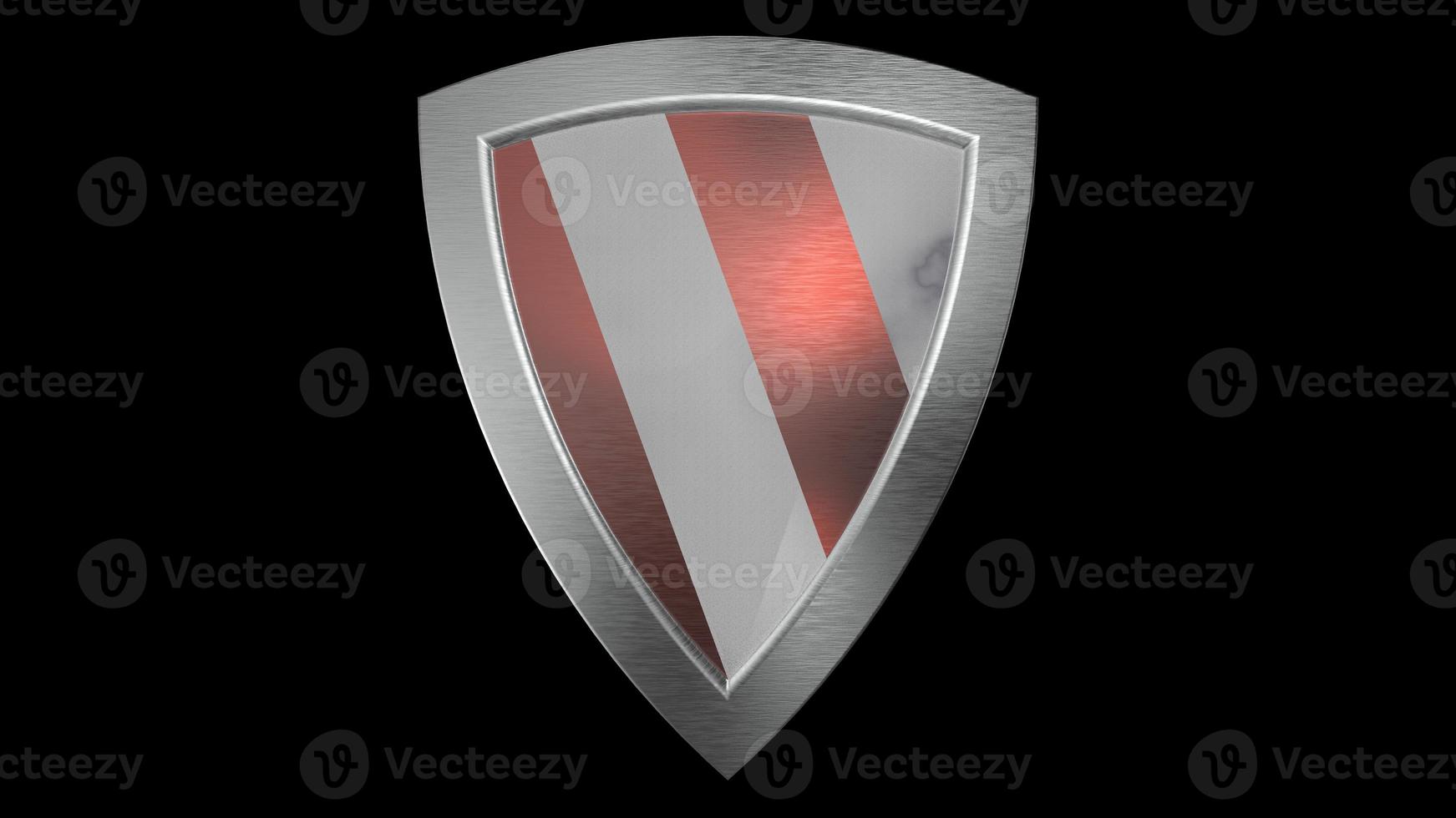 shield silver medieval 3d illustration render red photo