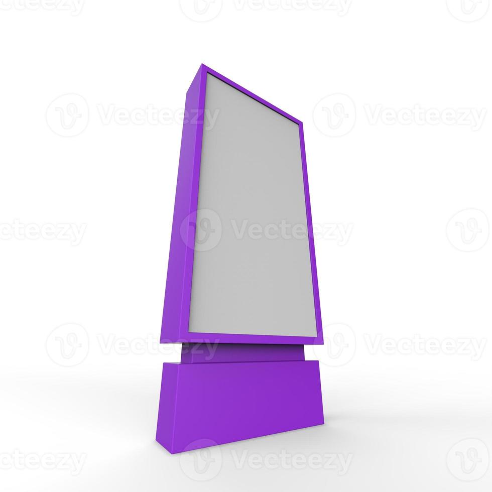 billboard purple poster advertising 3d illustration photo