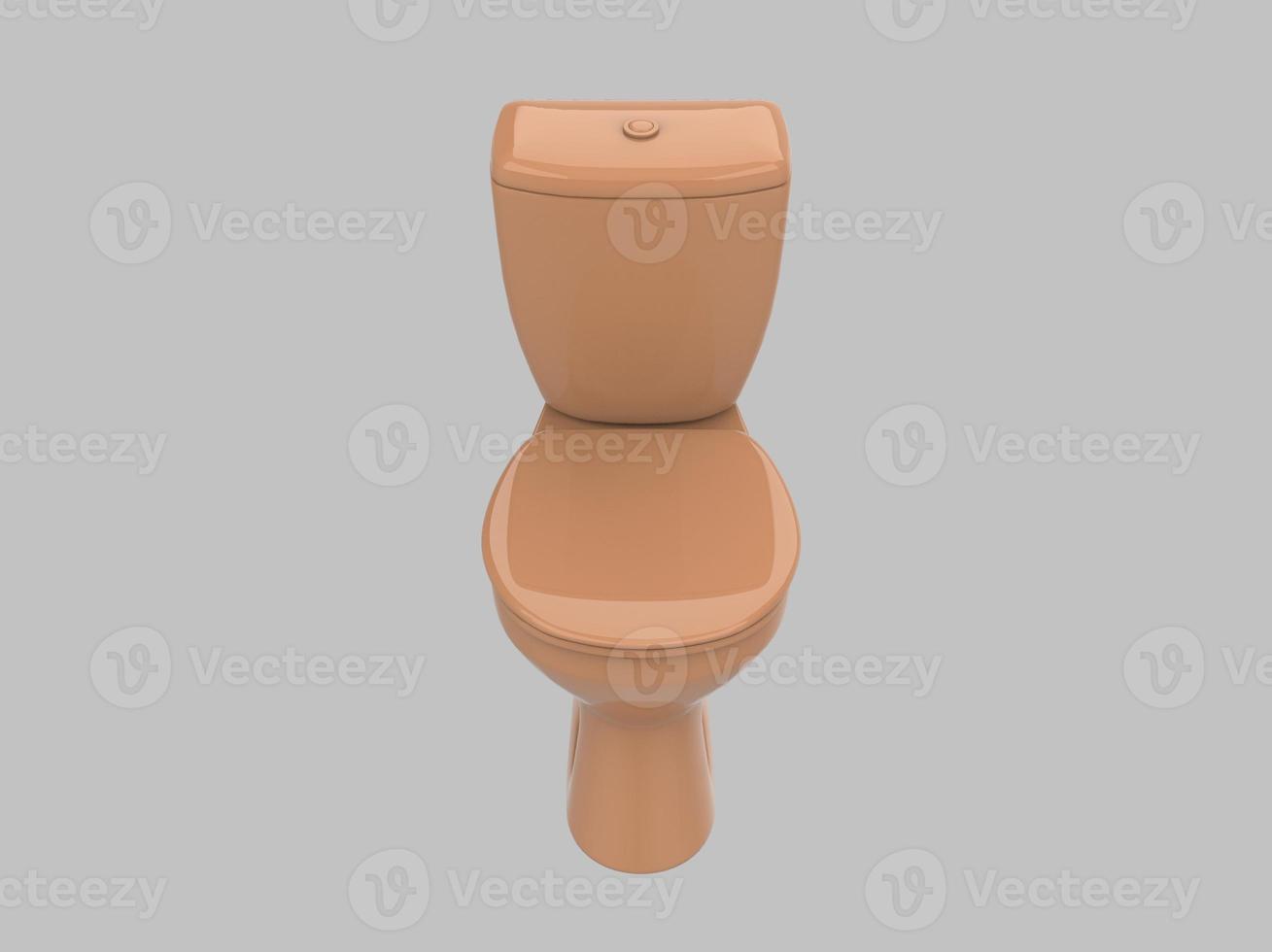 classic isolated seatcloset toilet wc porcelain 3d illustration photo